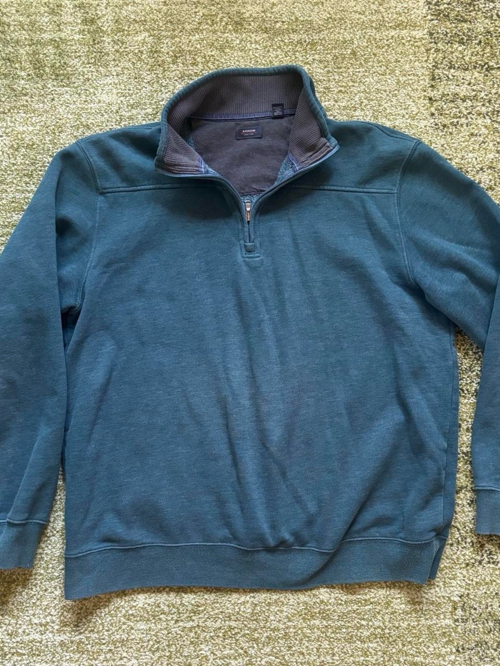 Arrow quarter zip green blue sweatshirt